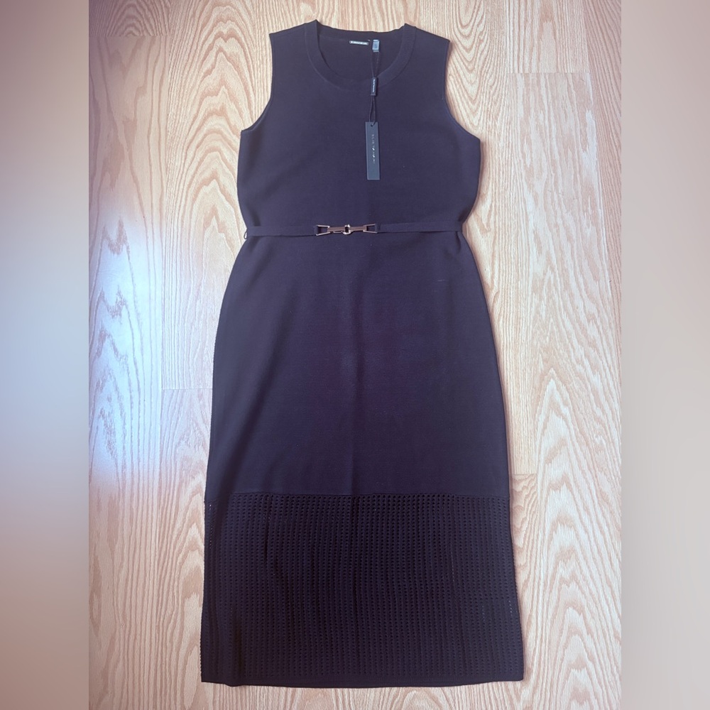 NWT Elie Tahari black sweater dress Size M
